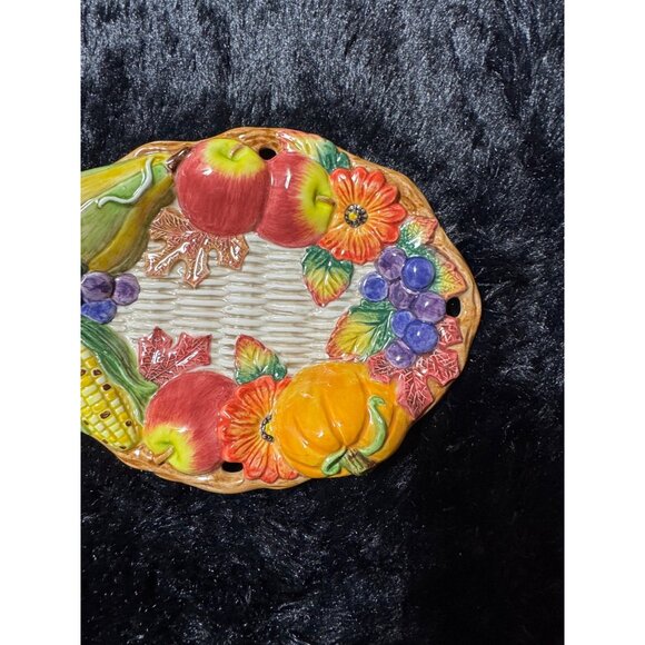 Fitz And Floyd Classics Ceramic Festive Fall Fruit Dish Soap Dish Trinke… - Picture 2 of 6